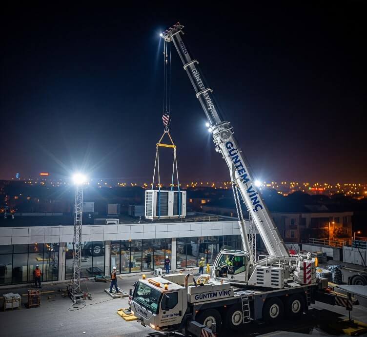 Büyükçekmece mobil vinç çalışma sahası