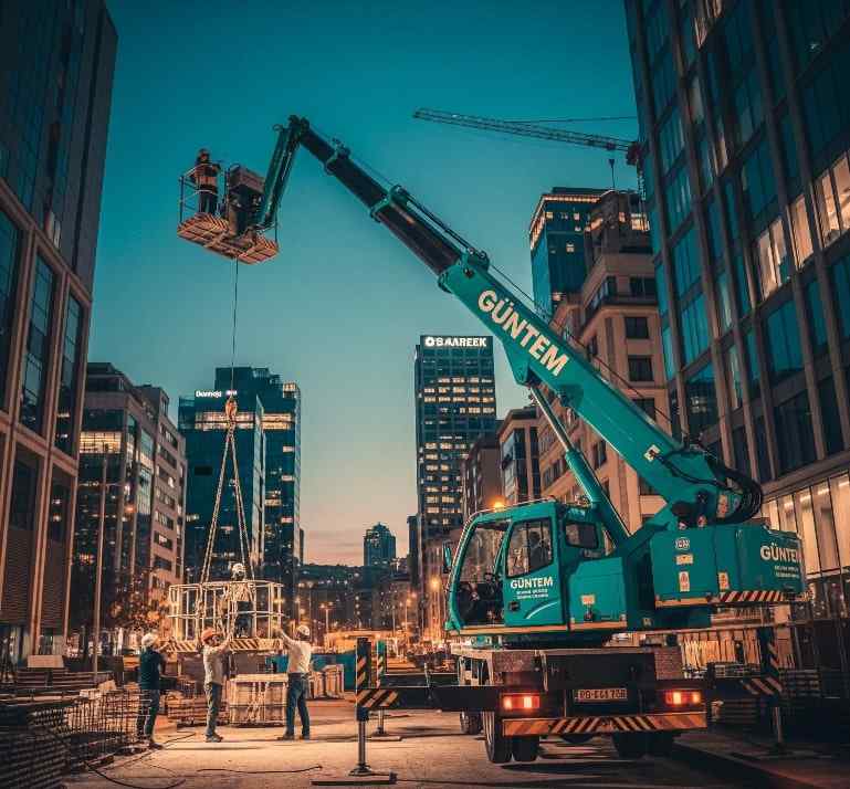 Denizköşkler sepetli vinç hizmeti